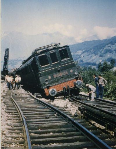 2CC2 3403 déraillée le 14 aout 1958 à Aiguebelle