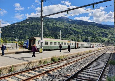 La rame APMFS en gare de Bourg-Saint-Maurice le 17 septembre 2022