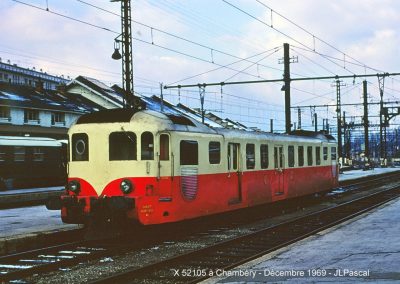 X 52105 Decauville à Chambéry en janvier 1970
