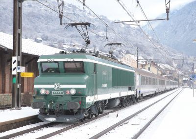 CC 6558 sur le train de commémoration de la catatrophe ferroviaire de Saint Michel de Maurienne.