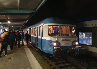 Le X 2816 à Lyon Perrache pour la Fête des Lumières de Lyon le 9 décembre 2023.