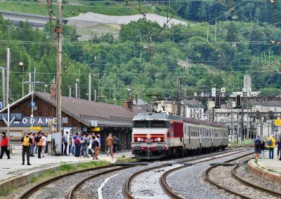 La CC 6549 et son train en gare de Modane à son arrivée le 7/6/2025. Photo Pierre Julien.